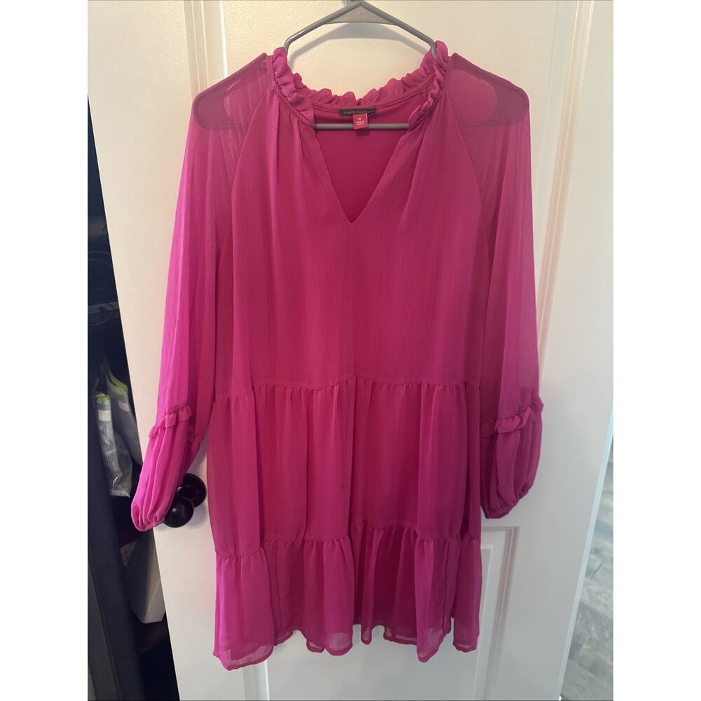 Women’s Vince Camuto Lightweight Three Tier Mini Fashion Dress Size Medium Pink